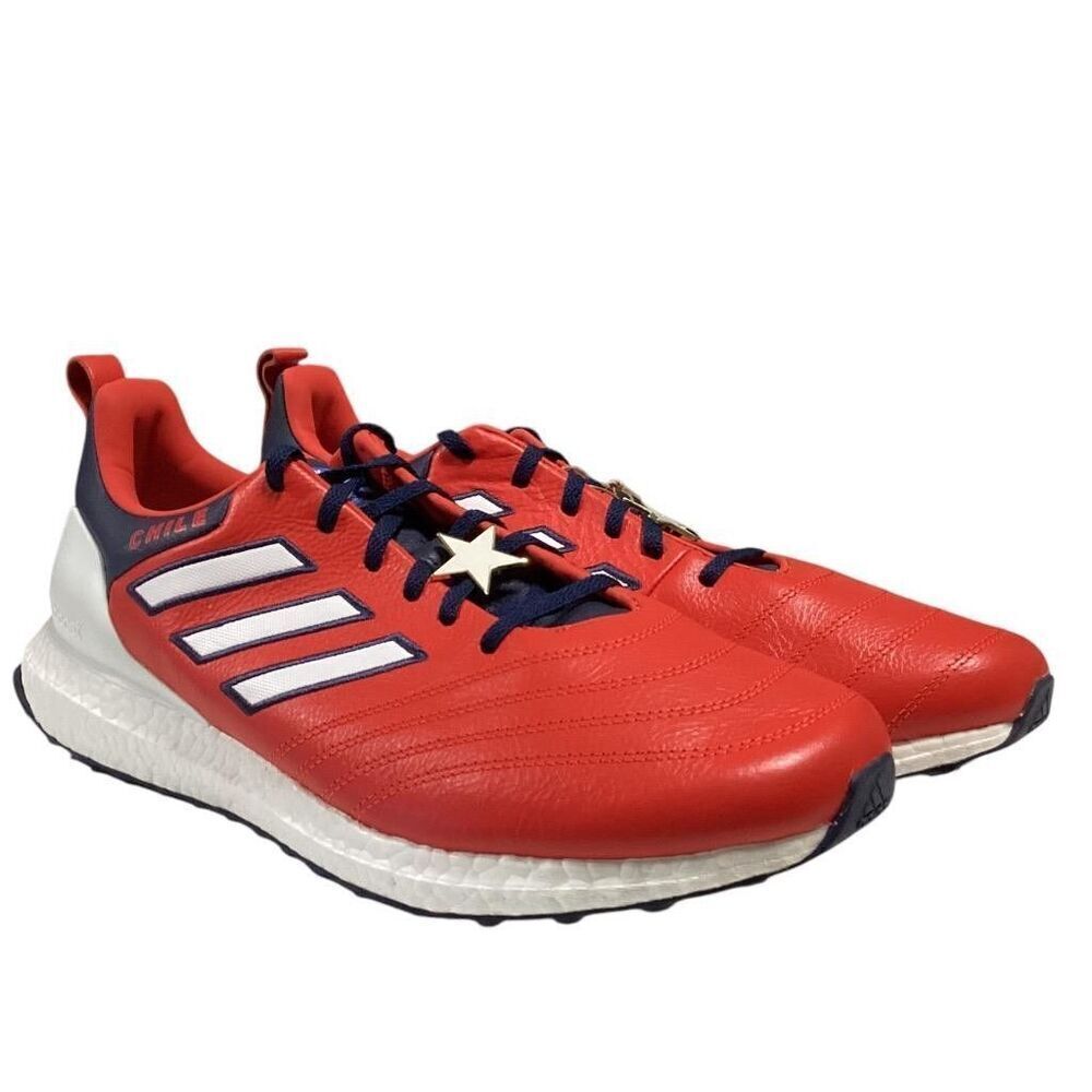 adidas Red Athletic Shoes with Navy and White Accents
